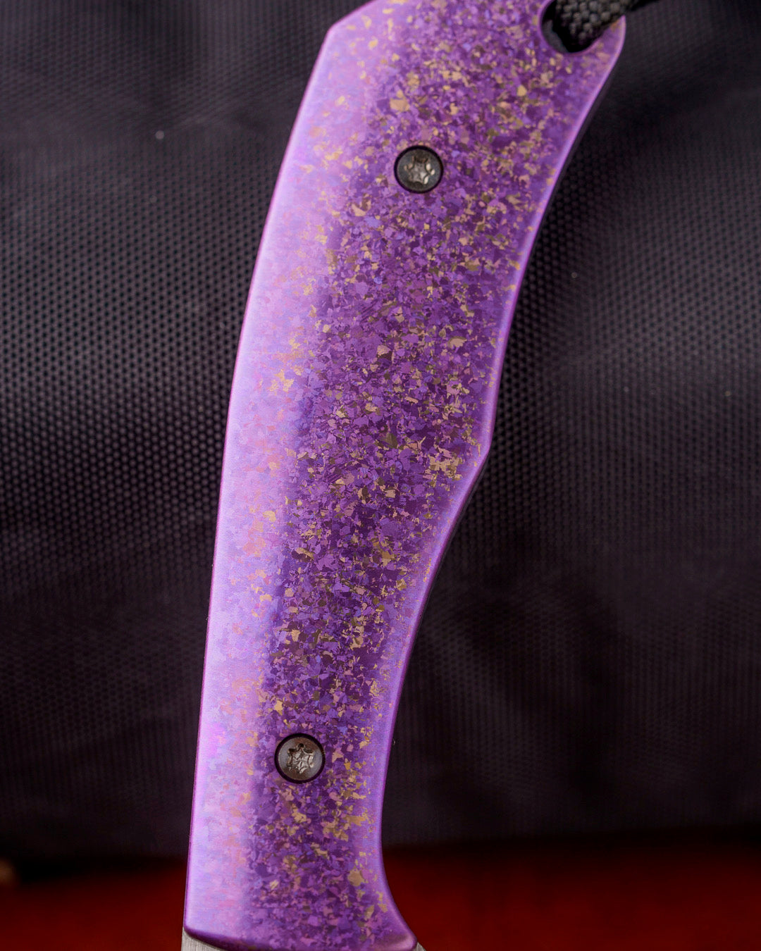 Jack Wolf Knives - BORDERTOWN BOWIE - TITANIUM CRYSTALIZED PURPLE