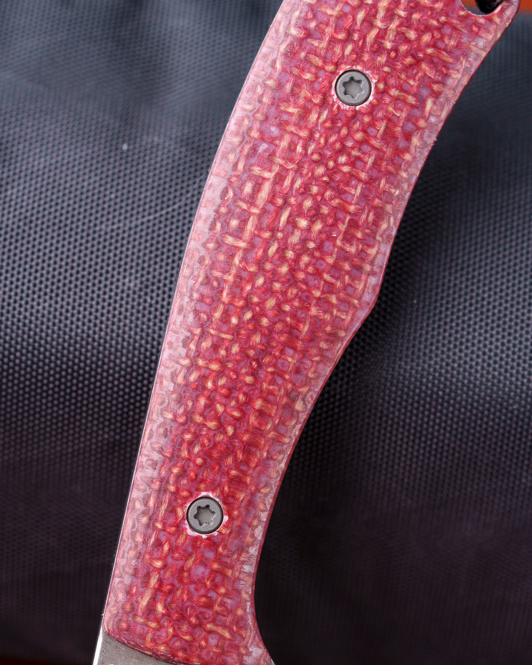 Jack Wolf Knives - BORDERTOWN BOWIE - VIBE BORDEAUX JUTE MICARTA