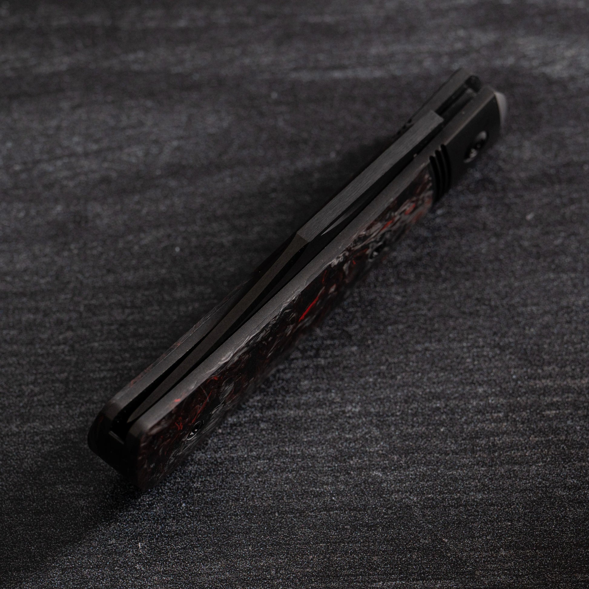 Jack Wolf Knives-Jack Wolf Knives - BENNY'S CLIP - FAT CARBON DARK MATTER RED DLC-5-Urban Cutlery