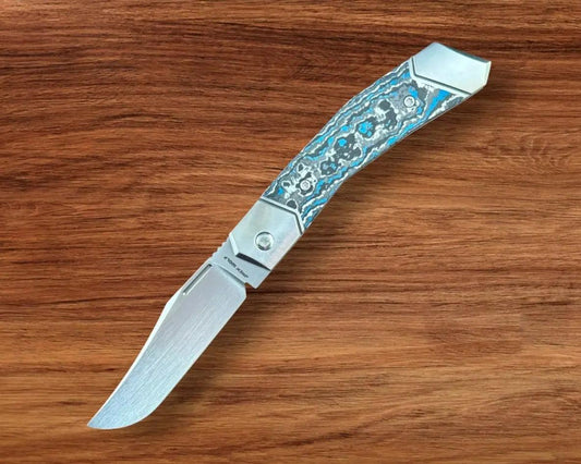 Jack Wolf Knives-Jack Wolf Knives - BIONIC JACK - FAT CARBON FROST - w/ FREE Skiff Bearings-1-Urban Cutlery