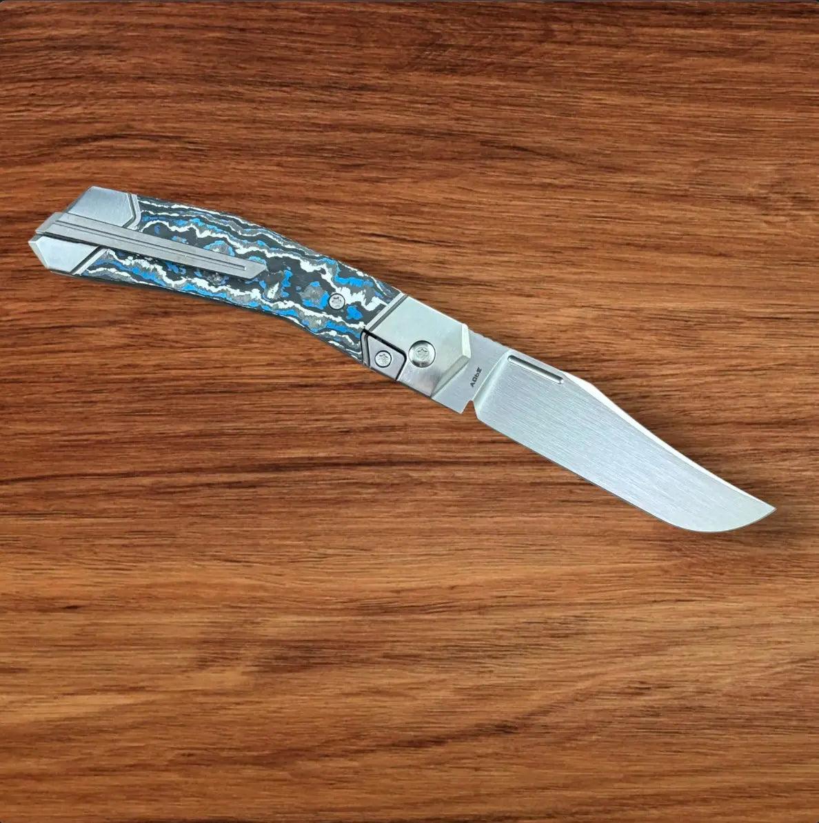 Jack Wolf Knives-Jack Wolf Knives - BIONIC JACK - FAT CARBON FROST - w/ FREE Skiff Bearings-2-Urban Cutlery
