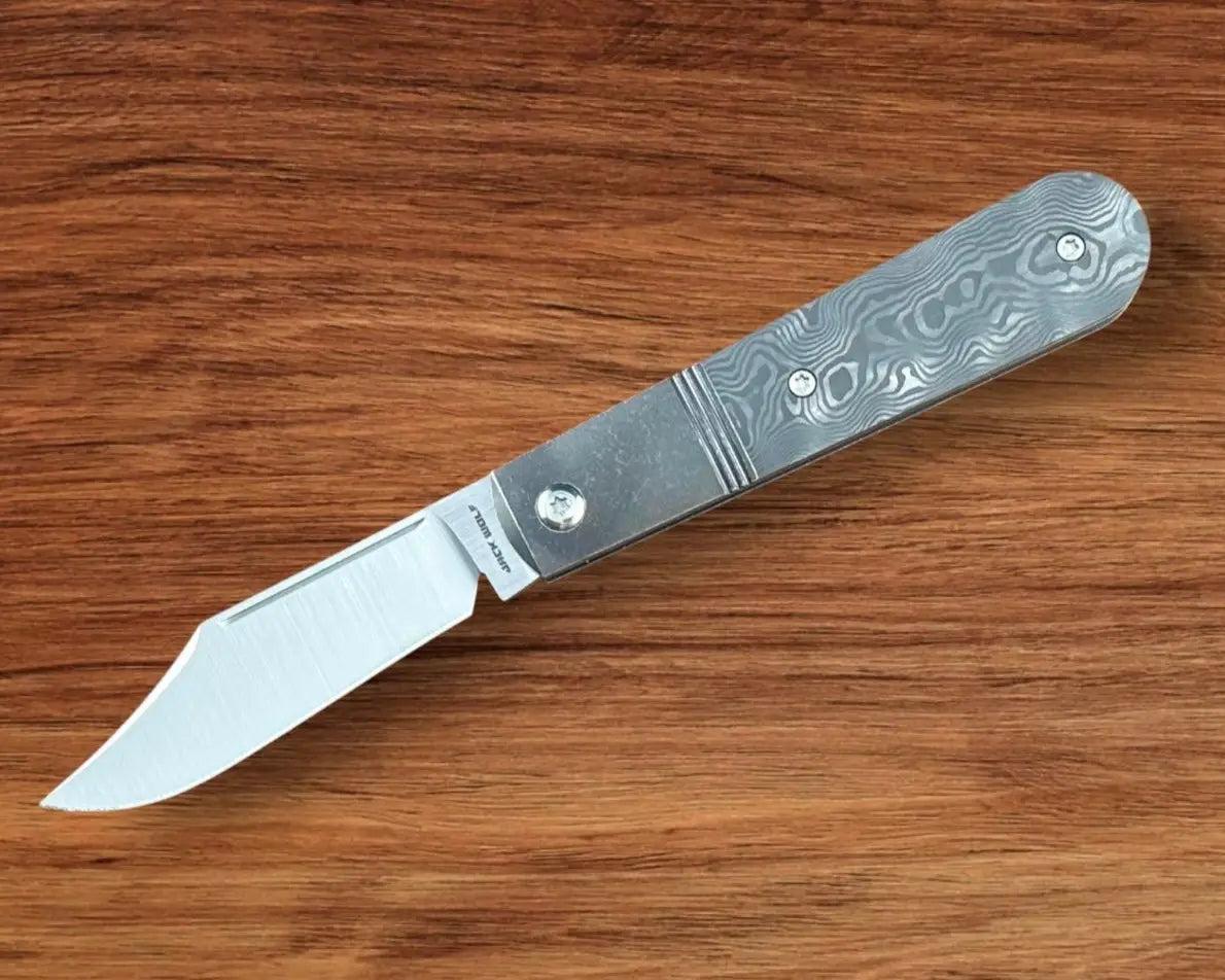 Jack Wolf Knives-Jack Wolf Knives - Big Bro Jack - FAT CARBON BLACK DUNES - w/ FREE Steel Bottle-1-Urban Cutlery