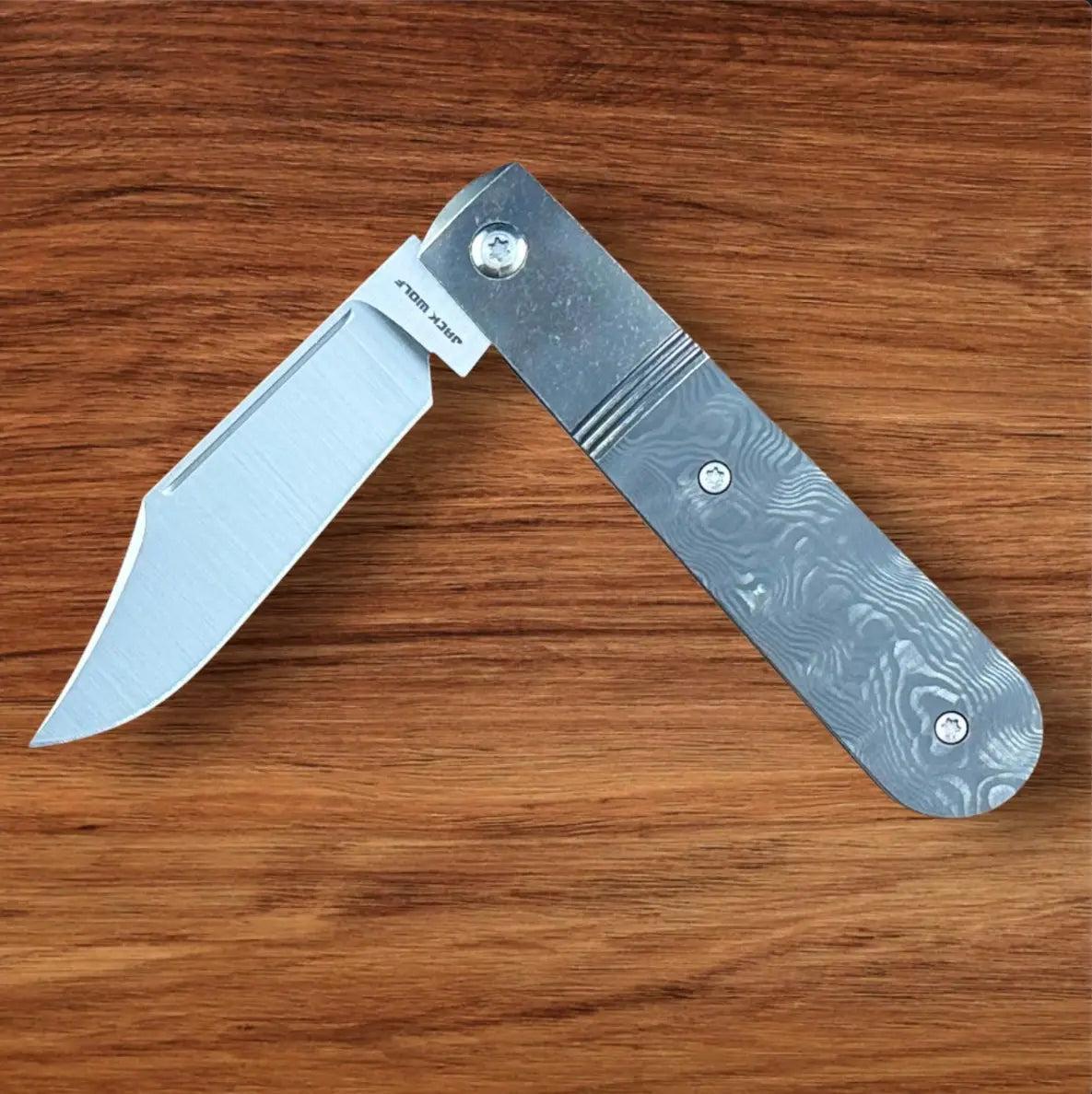 Jack Wolf Knives-Jack Wolf Knives - Big Bro Jack - FAT CARBON BLACK DUNES - w/ FREE Steel Bottle-3-Urban Cutlery