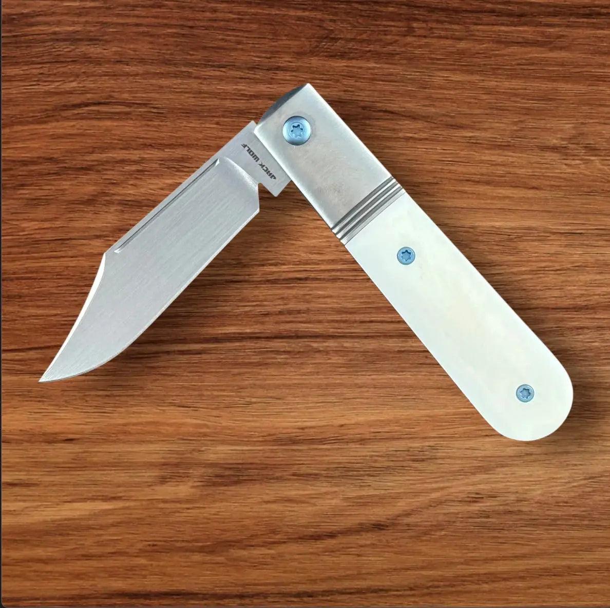 Jack Wolf Knives-Jack Wolf Knives - Big Bro Jack - SMOOTH WHITE BONE - w/ FREE Steel Bottle-3-Urban Cutlery