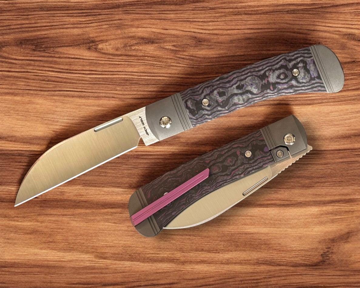 Jack Wolf Knives-Jack Wolf Knives - DIAMONDBACK JACK - FAT CARBON PURPLE HAZE-1-Urban Cutlery