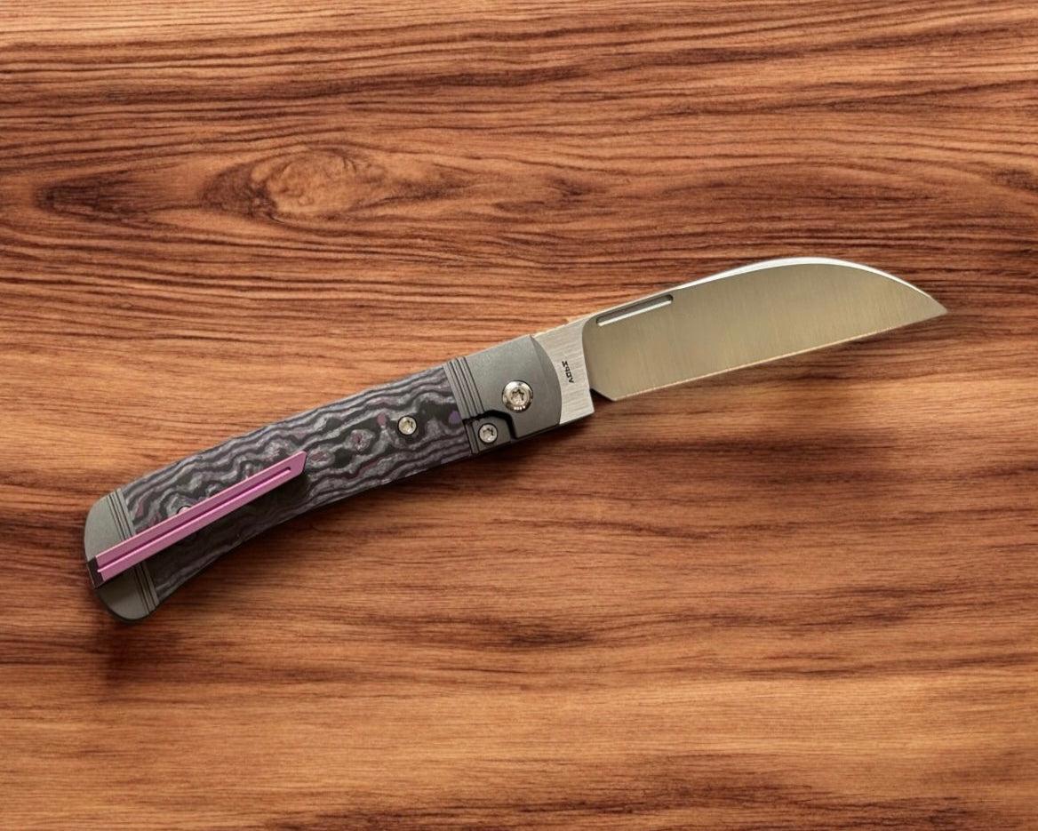 Jack Wolf Knives-Jack Wolf Knives - DIAMONDBACK JACK - FAT CARBON PURPLE HAZE-2-Urban Cutlery