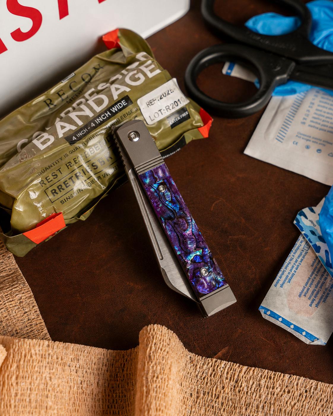 Jack Wolf Knives-Jack Wolf Knives - FEELBETTER JACK - PURPLE ABALONE-1-Urban Cutlery