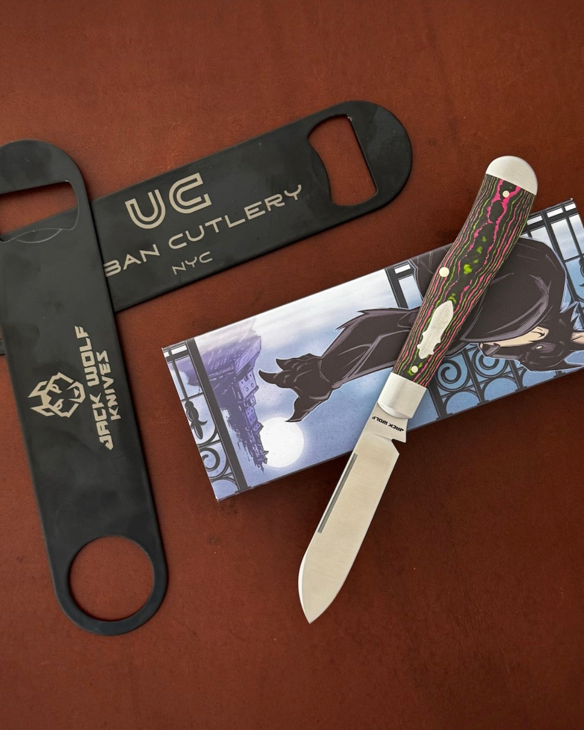 Jack Wolf Knives-Jack Wolf Knives GATEWAY EUREKA - CAMOCARBON WATERMELON SUGAR-1-Urban Cutlery