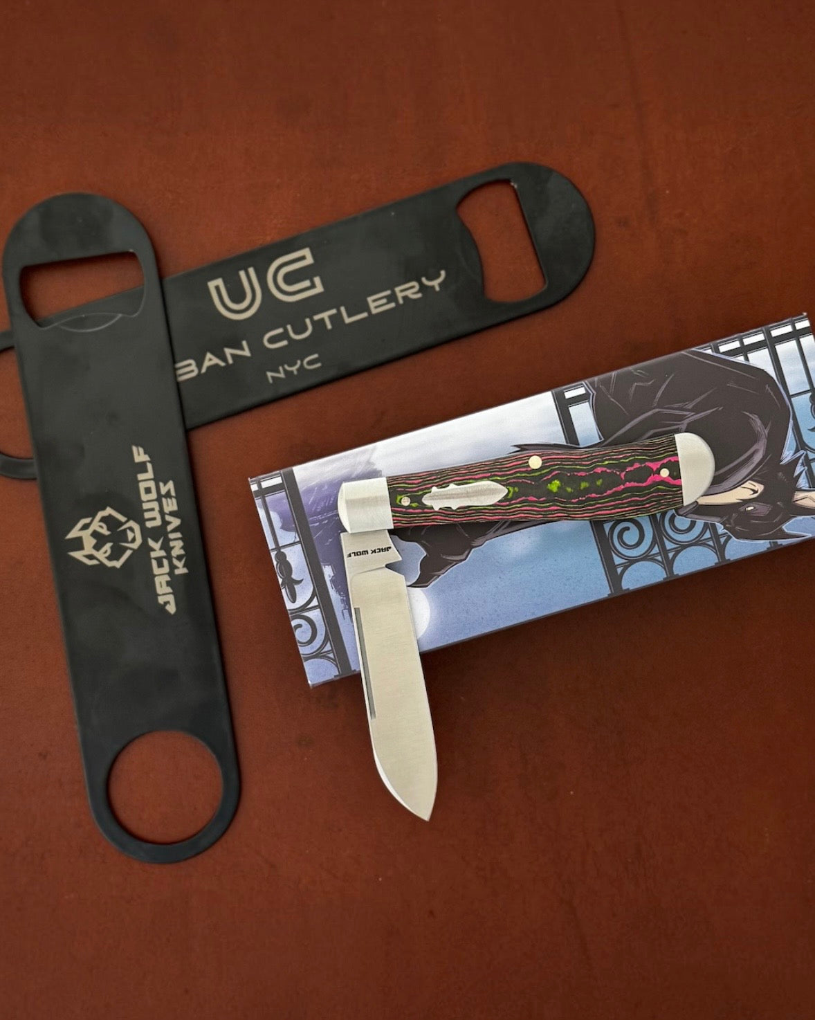 Jack Wolf Knives-Jack Wolf Knives GATEWAY EUREKA - CAMOCARBON WATERMELON SUGAR-2-Urban Cutlery
