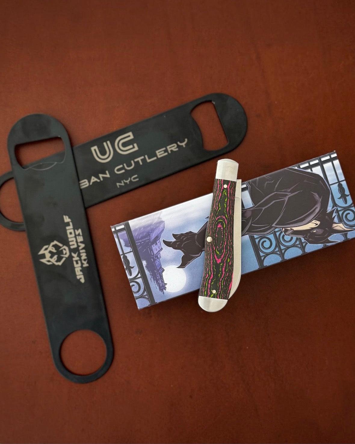 Jack Wolf Knives-Jack Wolf Knives GATEWAY EUREKA - CAMOCARBON WATERMELON SUGAR-3-Urban Cutlery