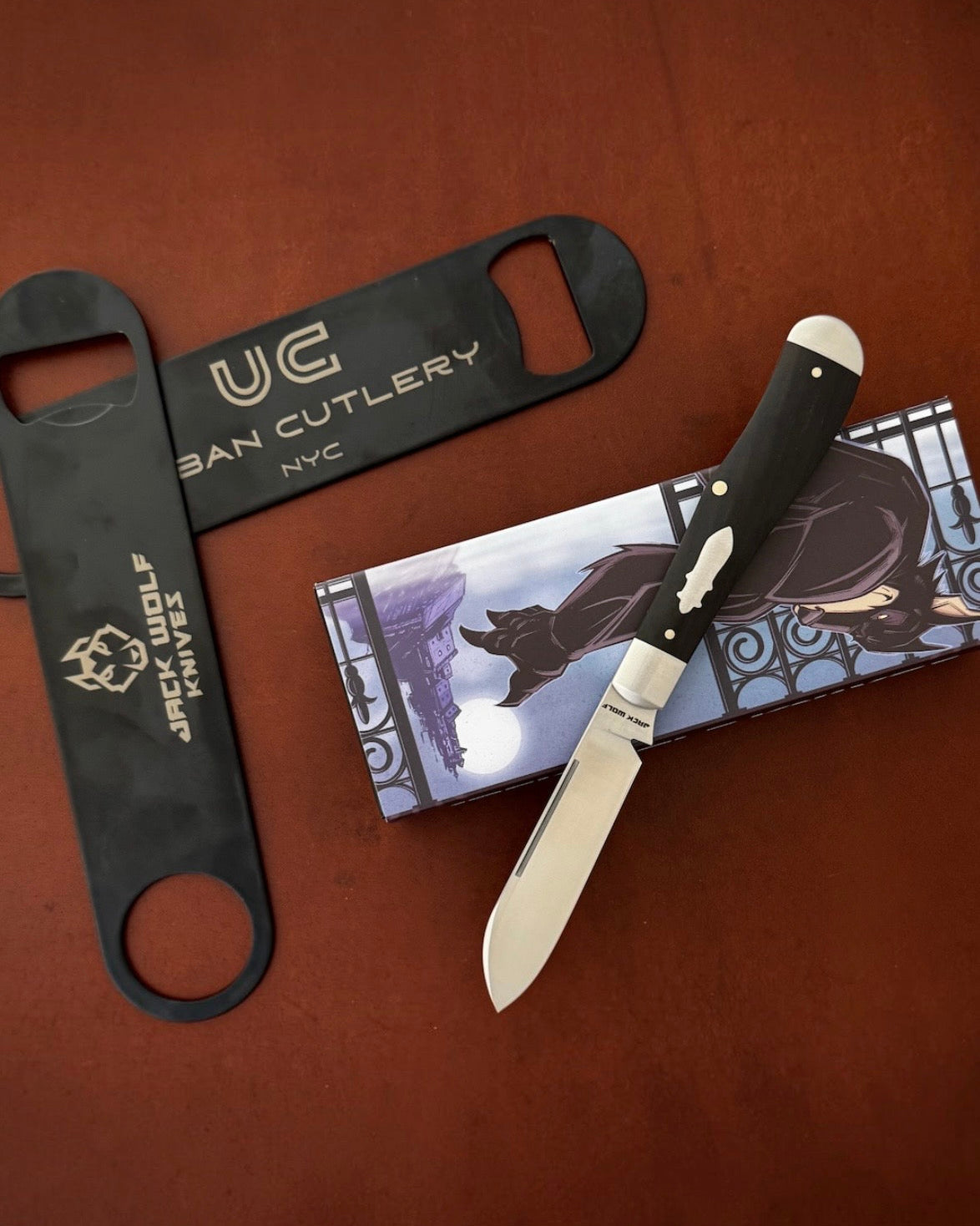 Jack Wolf Knives-Jack Wolf Knives GATEWAY EUREKA - EBONY WOOD-1-Urban Cutlery