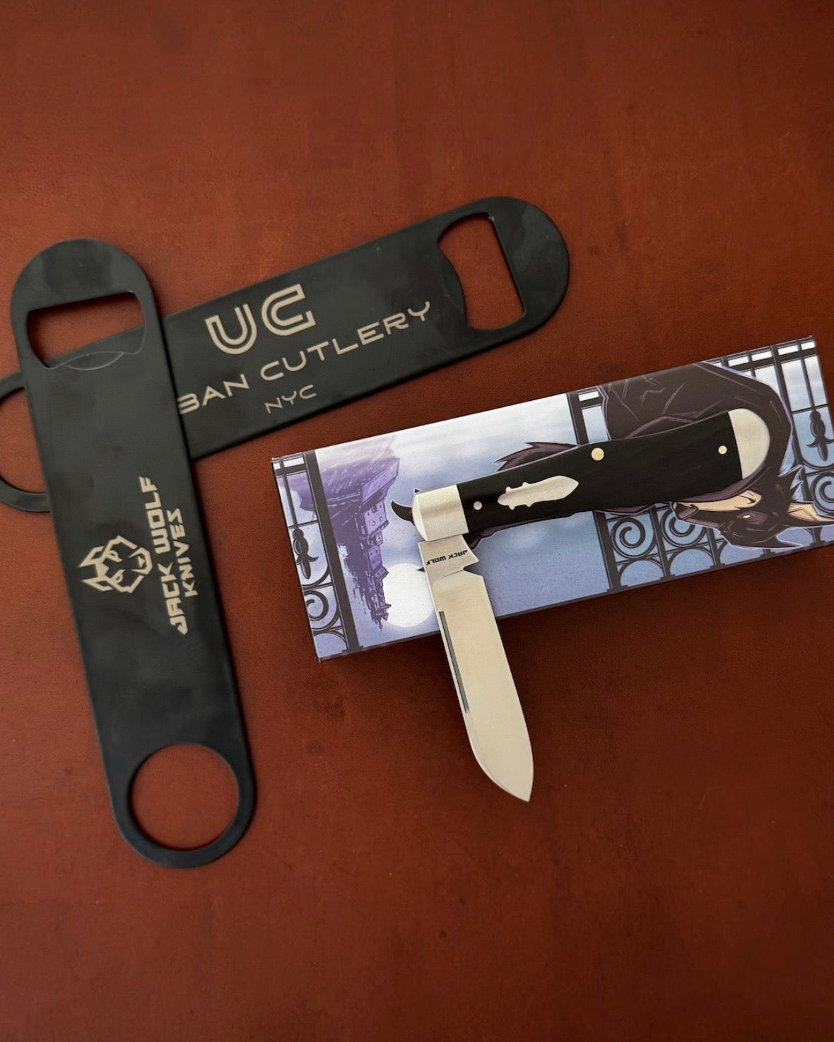 Jack Wolf Knives-Jack Wolf Knives GATEWAY EUREKA - EBONY WOOD-2-Urban Cutlery