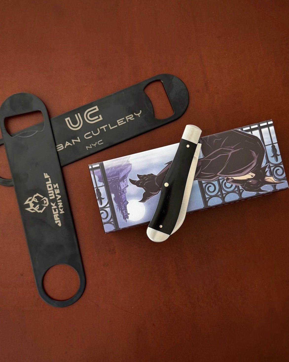 Jack Wolf Knives-Jack Wolf Knives GATEWAY EUREKA - EBONY WOOD-3-Urban Cutlery