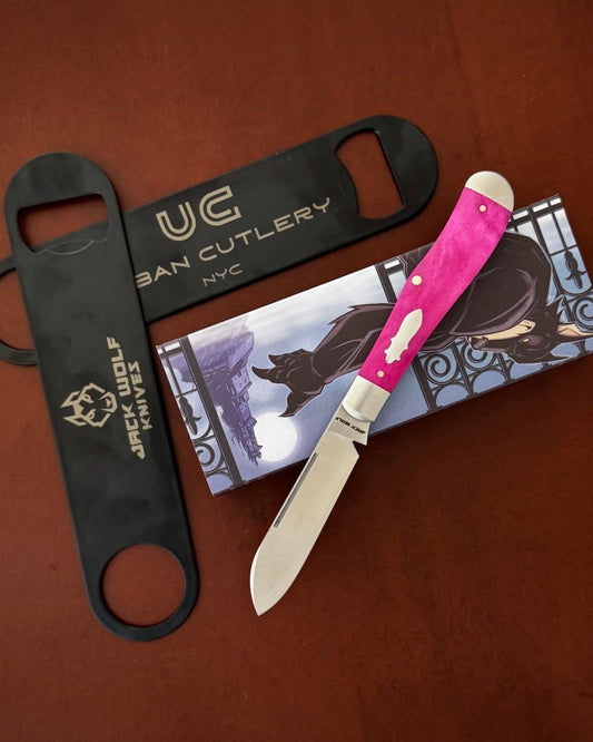 Jack Wolf Knives-Jack Wolf Knives GATEWAY EUREKA - SMOOTH PURPLE BONE-1-Urban Cutlery