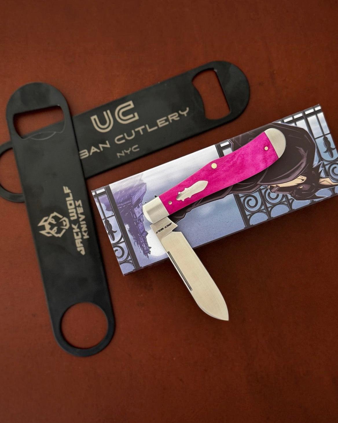 Jack Wolf Knives-Jack Wolf Knives GATEWAY EUREKA - SMOOTH PURPLE BONE-2-Urban Cutlery