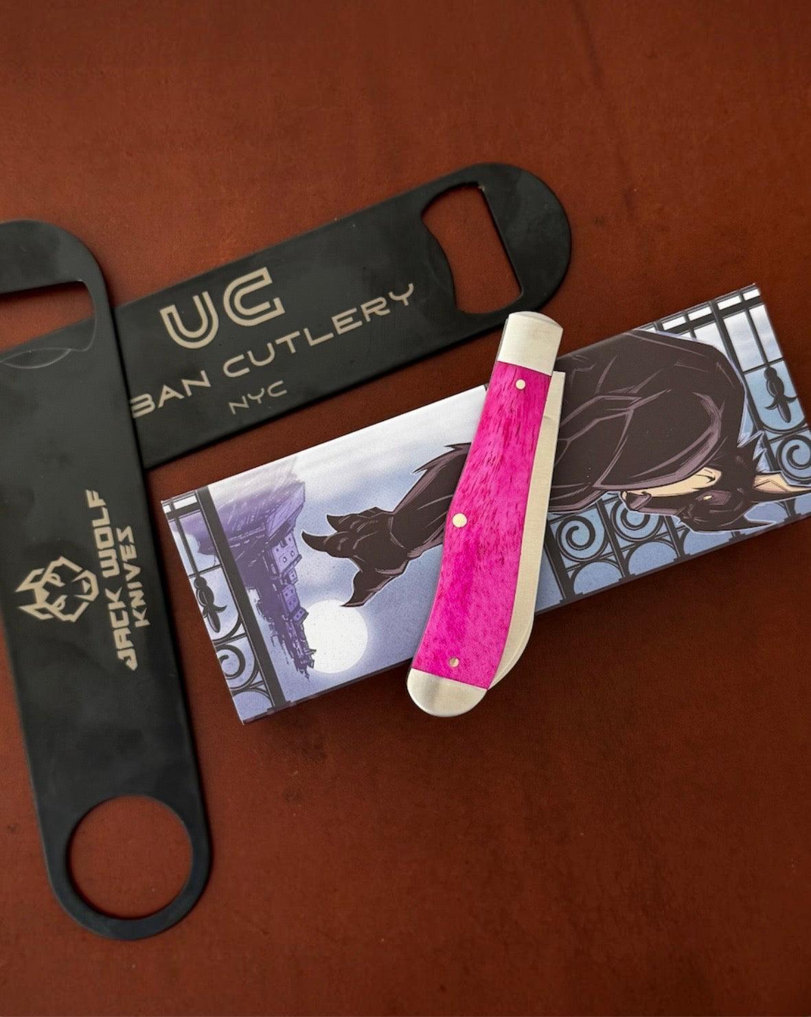 Jack Wolf Knives-Jack Wolf Knives GATEWAY EUREKA - SMOOTH PURPLE BONE-3-Urban Cutlery