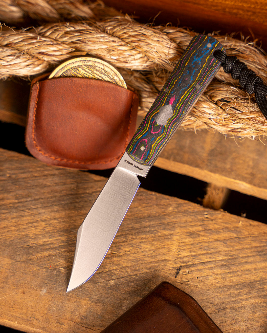 Jack Wolf Knives-Jack Wolf Knives GATEWAY FIXedc - CAMOCARBON 80s-2-Urban Cutlery