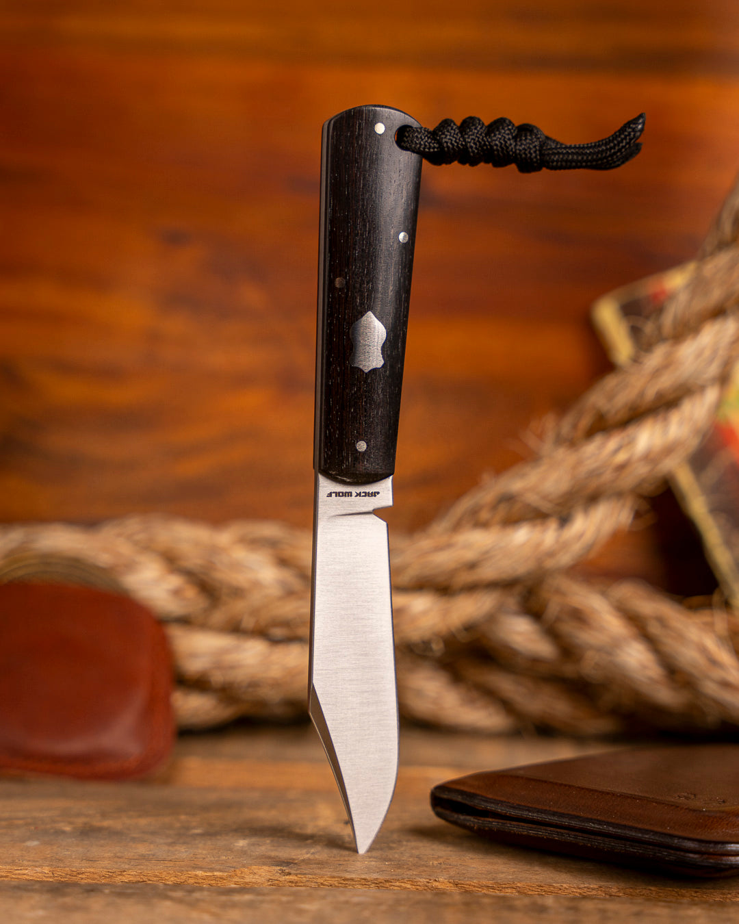 Jack Wolf Knives-Jack Wolf Knives GATEWAY FIXedc - EBONY WOOD-1-Urban Cutlery