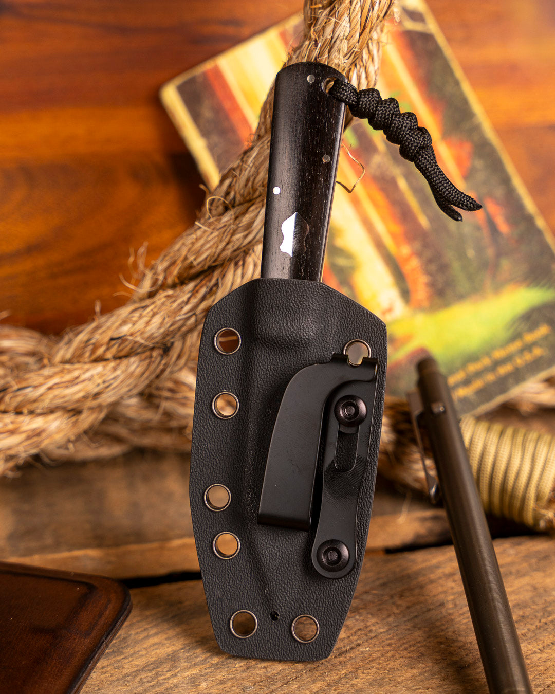 Jack Wolf Knives-Jack Wolf Knives GATEWAY FIXedc - EBONY WOOD-5-Urban Cutlery