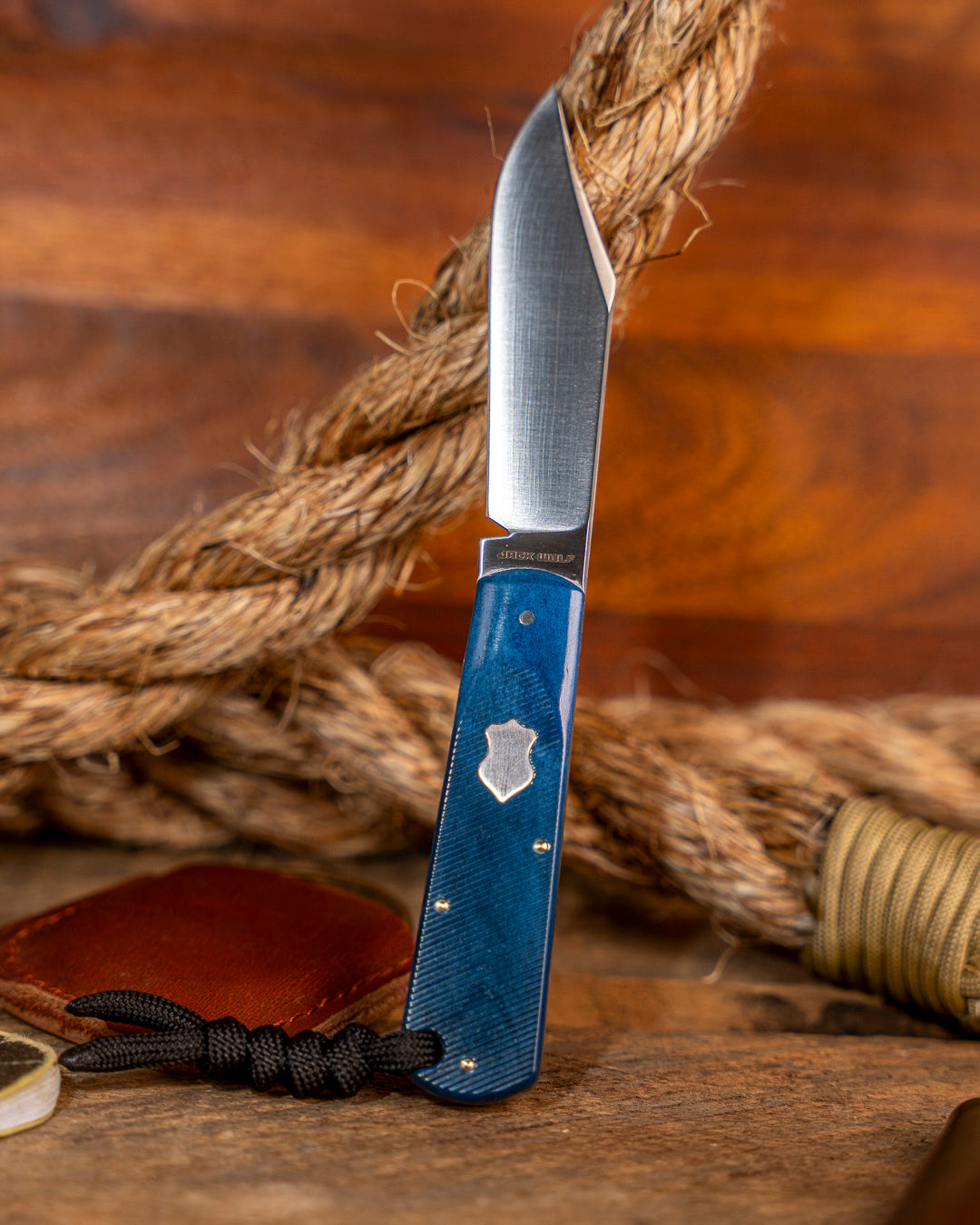 Jack Wolf Knives-Jack Wolf Knives GATEWAY FIXedc - SAWCUT BLUE BONE-3-Urban Cutlery