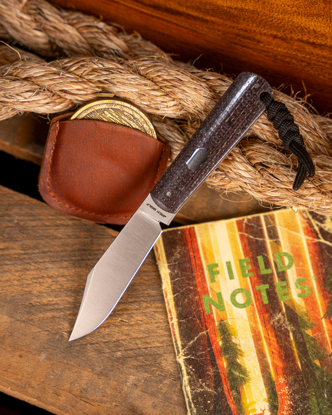 Jack Wolf Knives-Jack Wolf Knives GATEWAY FIXedc - VIBE JUTE BISON-2-Urban Cutlery