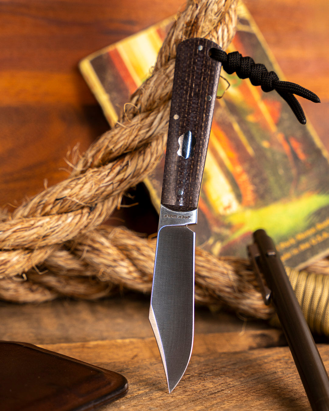 Jack Wolf Knives-Jack Wolf Knives GATEWAY FIXedc - VIBE JUTE BISON-3-Urban Cutlery