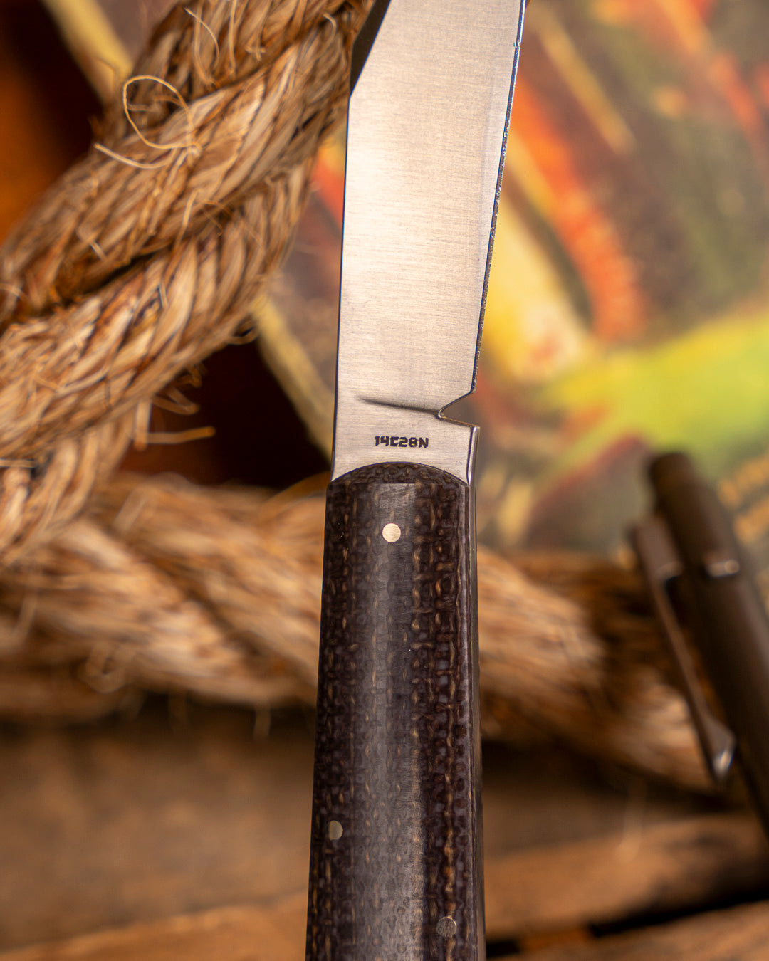 Jack Wolf Knives-Jack Wolf Knives GATEWAY FIXedc - VIBE JUTE BISON-4-Urban Cutlery