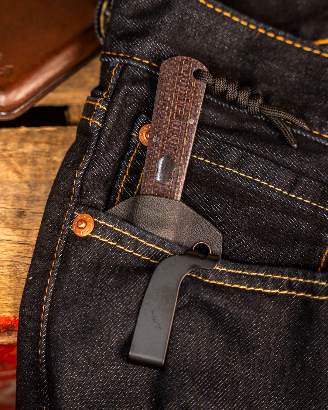 Jack Wolf Knives-Jack Wolf Knives GATEWAY FIXedc - VIBE JUTE BISON-6-Urban Cutlery