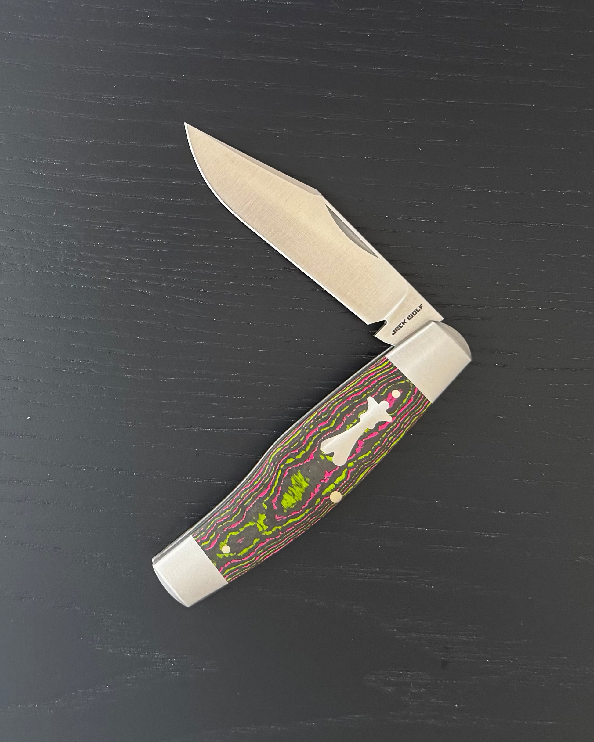 Jack Wolf Knives-Jack Wolf Knives GATEWAY STOCKMAN - CAMOCARBON WATERMELON SUGAR-3-Urban Cutlery