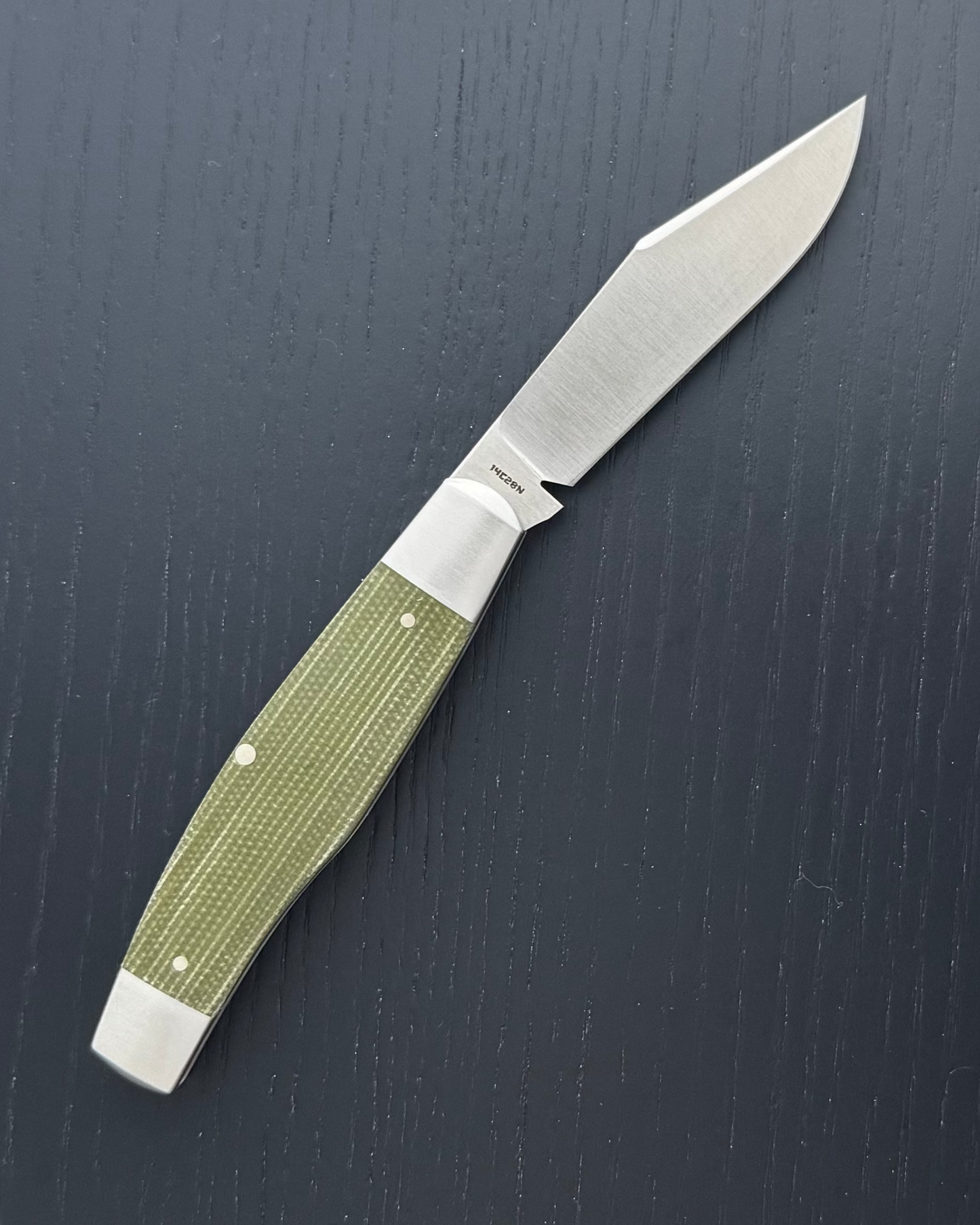 Jack Wolf Knives-Jack Wolf Knives GATEWAY STOCKMAN - GREEN CANVAS MICARTA-2-Urban Cutlery
