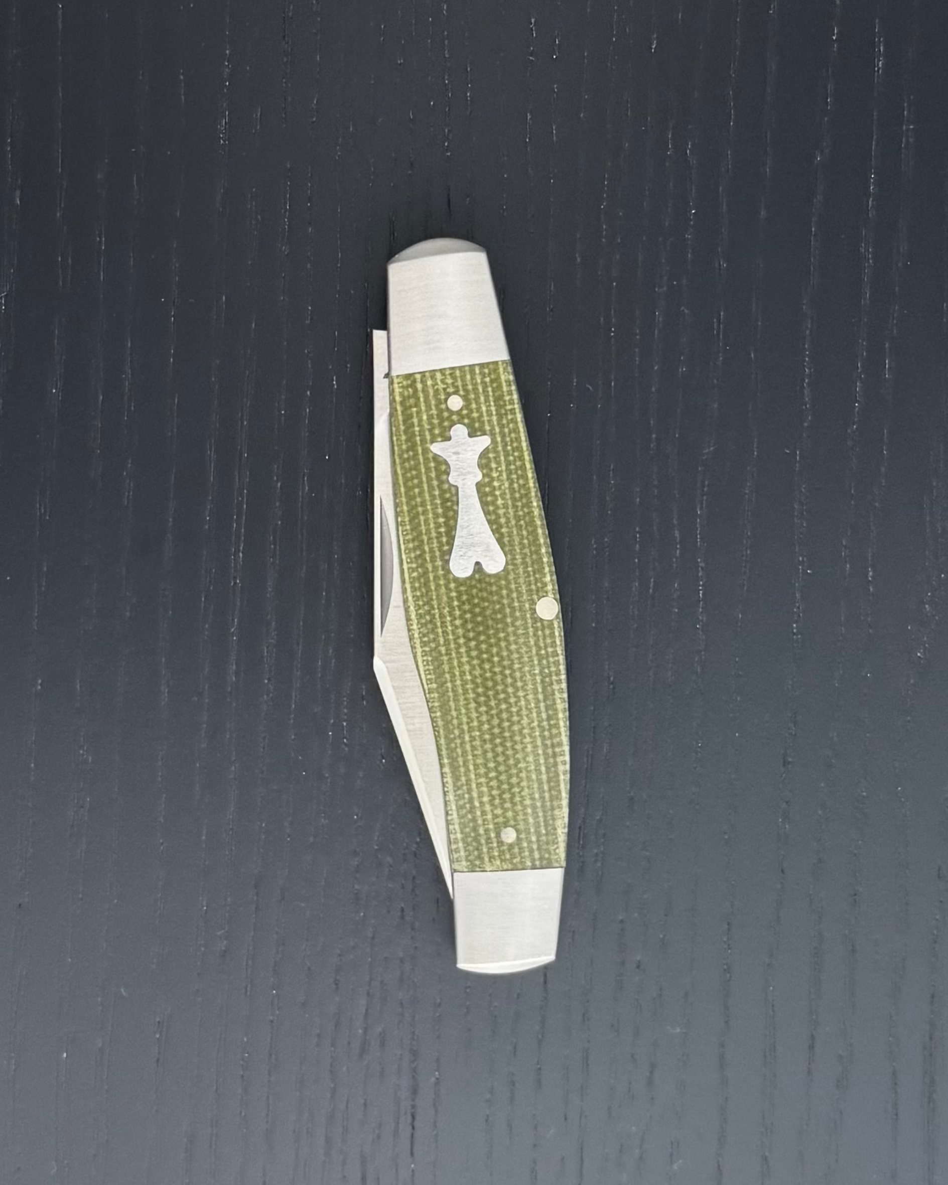 Jack Wolf Knives-Jack Wolf Knives GATEWAY STOCKMAN - GREEN CANVAS MICARTA-4-Urban Cutlery