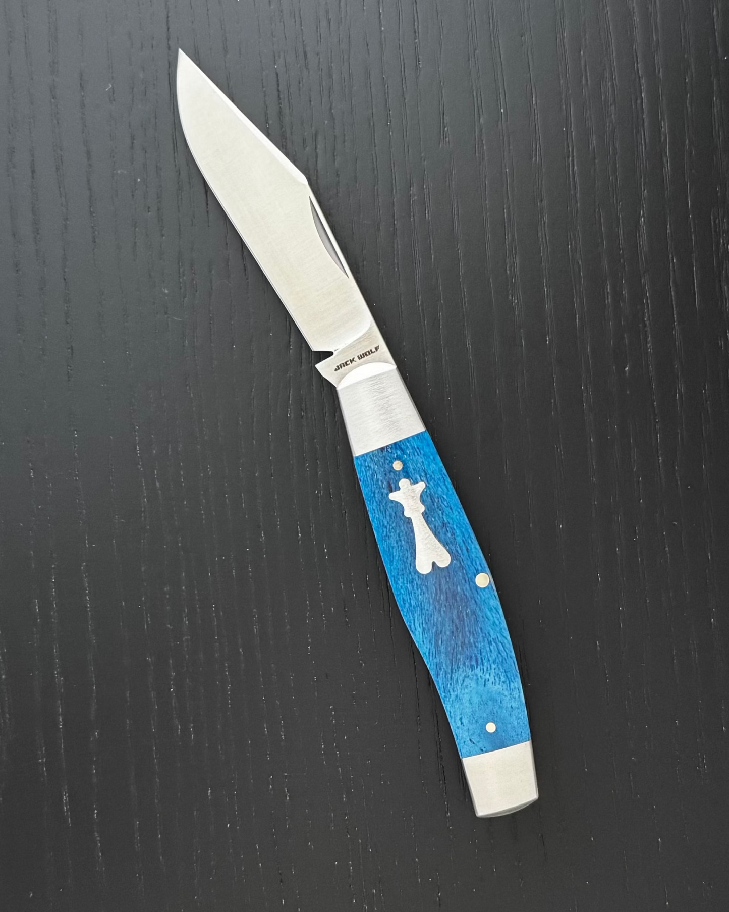 Jack Wolf Knives-Jack Wolf Knives GATEWAY STOCKMAN - SMOOTH BLUE BONE-1-Urban Cutlery