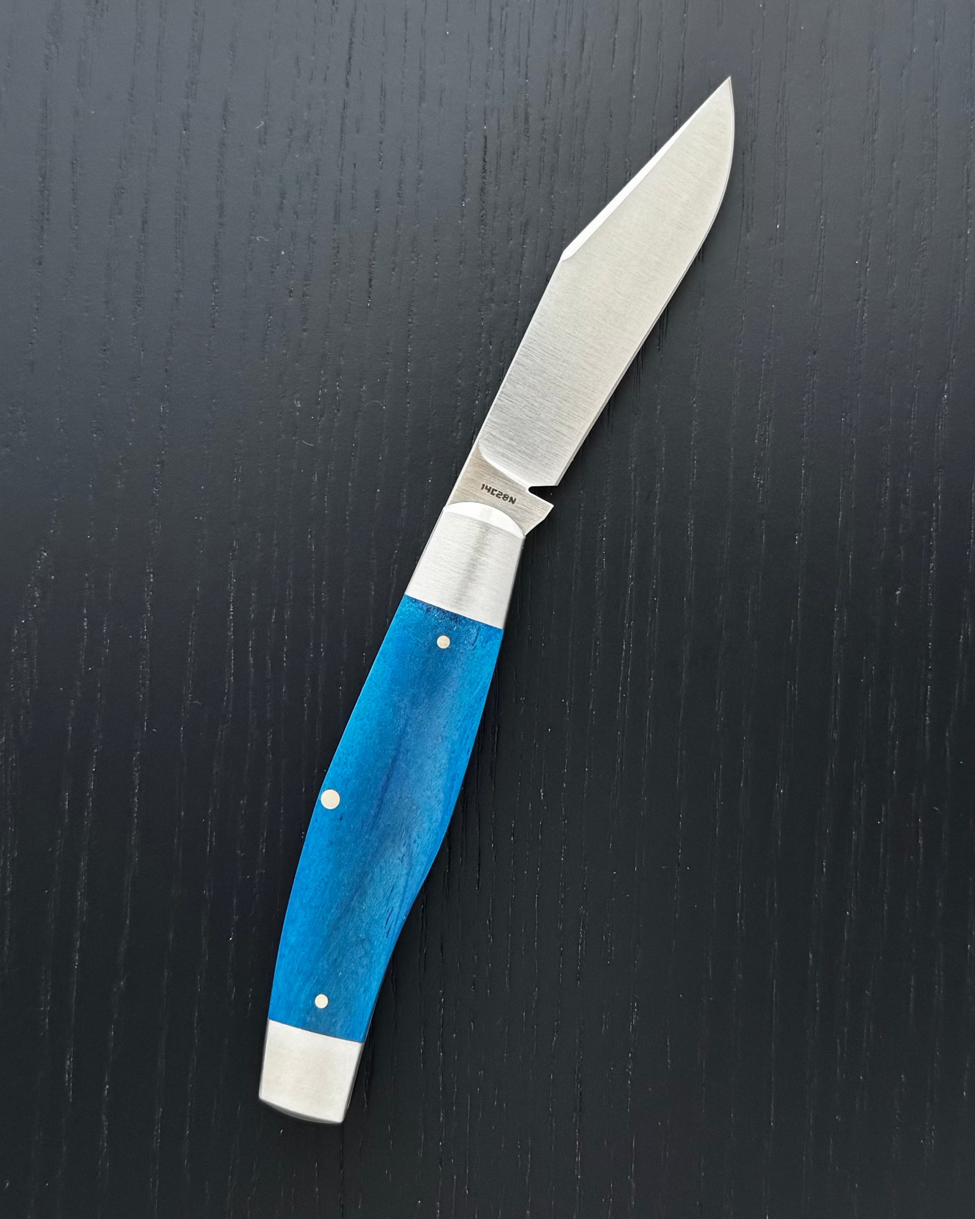 Jack Wolf Knives-Jack Wolf Knives GATEWAY STOCKMAN - SMOOTH BLUE BONE-2-Urban Cutlery