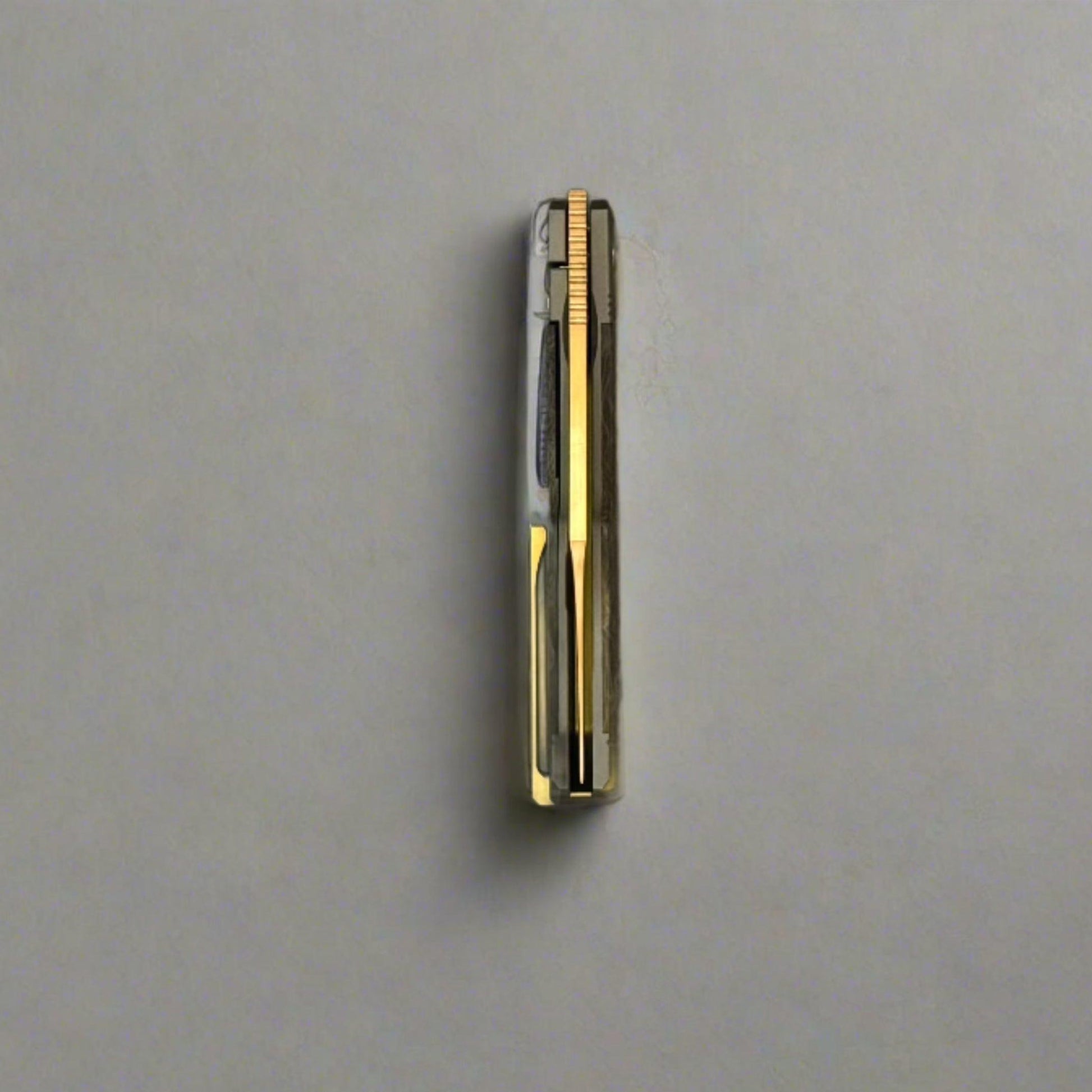 Jack Wolf Knives-Jack Wolf Knives - GUNSLINGER JACK - FAT CARBON DARK MATTER GOLD - 18K GOLD CUSTOM-5-Urban Cutlery