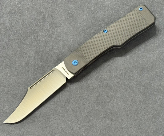 Jack Wolf Knives-Jack Wolf Knives - GUNSLINGER JACK - TITANIUM CHECKERED-1-Urban Cutlery