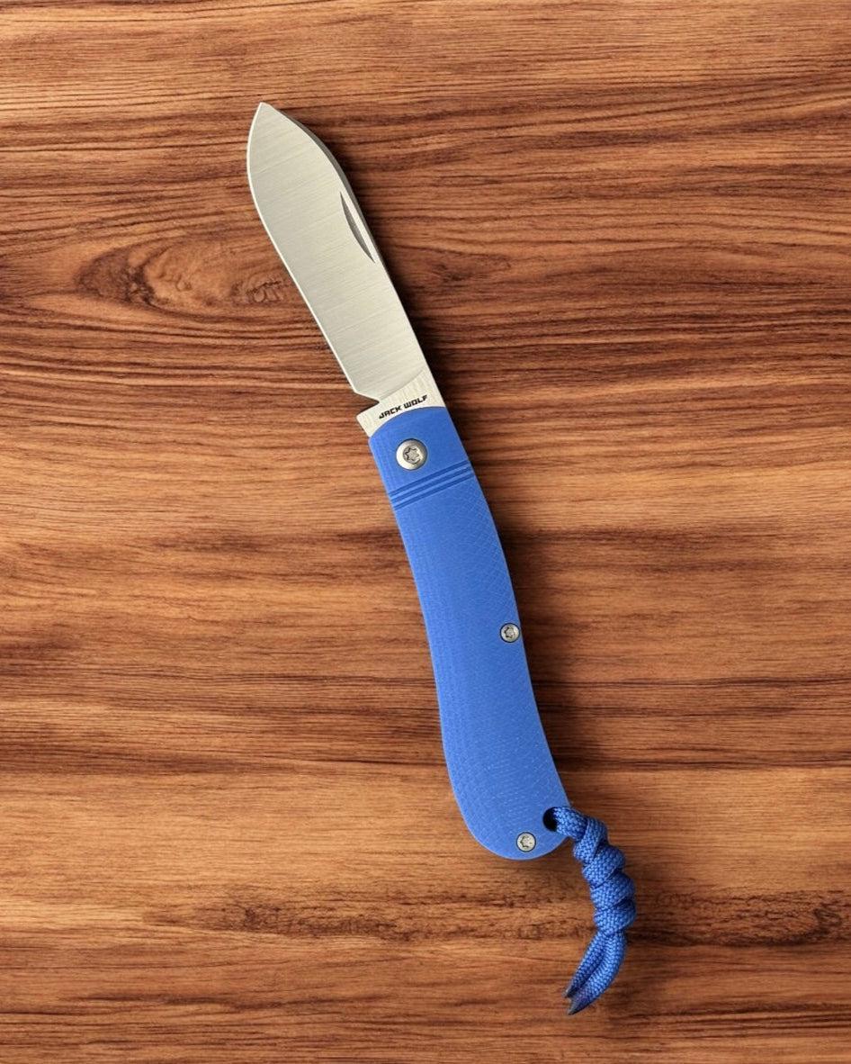 Jack Wolf Knives-Jack Wolf Knives K9 JACK - Ultralight Series - BLUE G10 OPPOSING ARCS-3-Urban Cutlery