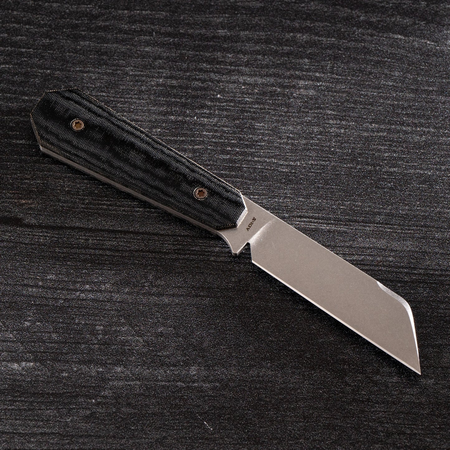 Jack Wolf Knives-Jack Wolf Knives - MIDNIGHT FIXedc - BLACK LINEN MICARTA STONEWASH-2-Urban Cutlery