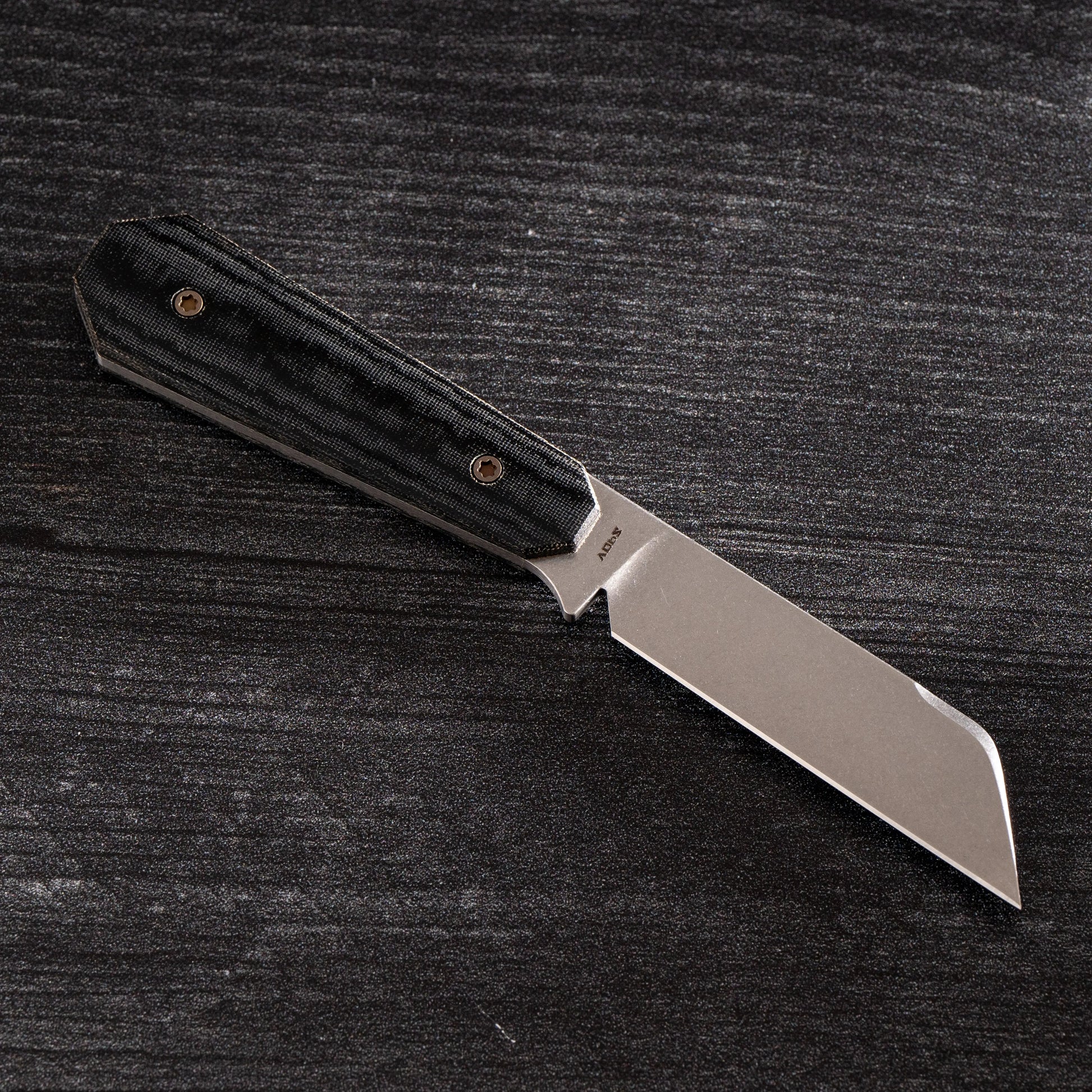 Jack Wolf Knives-Jack Wolf Knives - MIDNIGHT FIXedc - BLACK LINEN MICARTA STONEWASH-2-Urban Cutlery