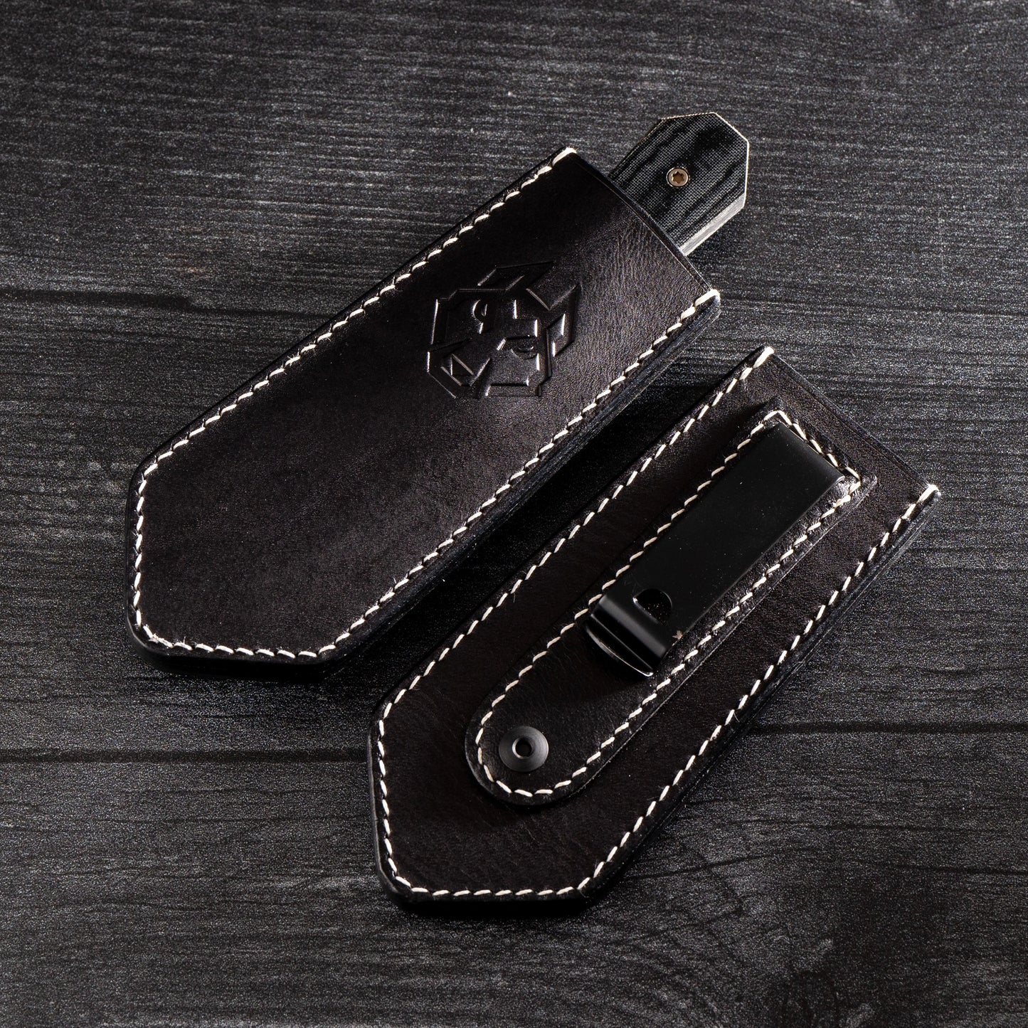 Jack Wolf Knives-Jack Wolf Knives - MIDNIGHT FIXedc - BLACK LINEN MICARTA STONEWASH-5-Urban Cutlery