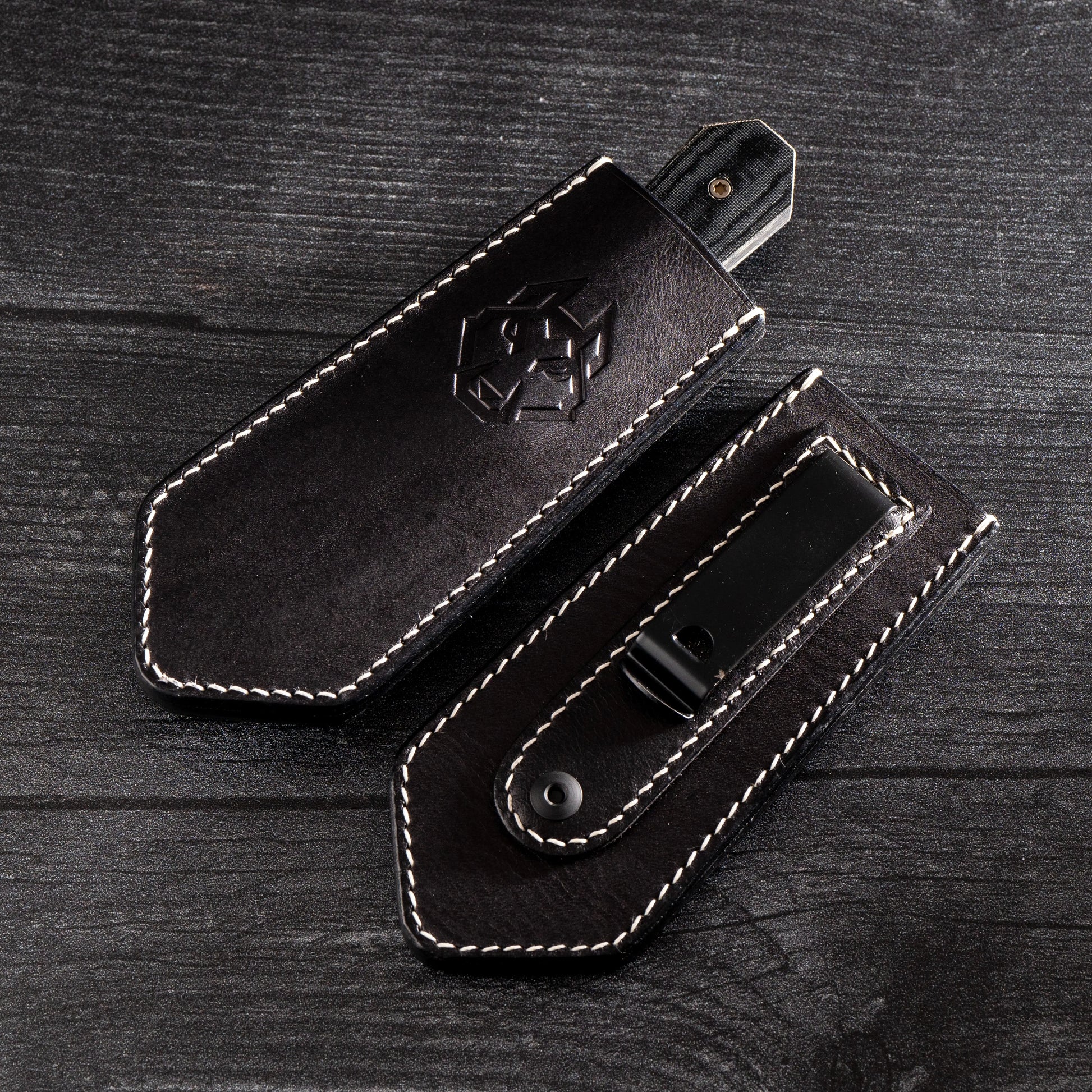 Jack Wolf Knives-Jack Wolf Knives - MIDNIGHT FIXedc - BLACK LINEN MICARTA STONEWASH-5-Urban Cutlery
