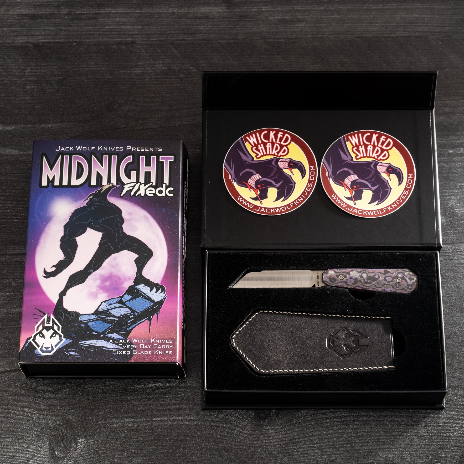 Jack Wolf Knives-Jack Wolf Knives - MIDNIGHT FIXedc - FAT CARBON PURPLE HAZE-6-Urban Cutlery