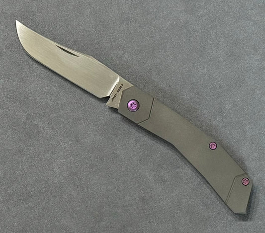 Jack Wolf Knives-Jack Wolf Knives - MINI CYBORG JACK - TITANIUM SMOOTH HAND SATIN-1-Urban Cutlery