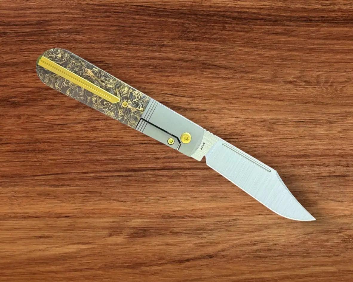 Jack Wolf Knives-Jack Wolf Knives - PRIMO JACK - FAT CARBON DARK MATTER GOLD-3-Urban Cutlery