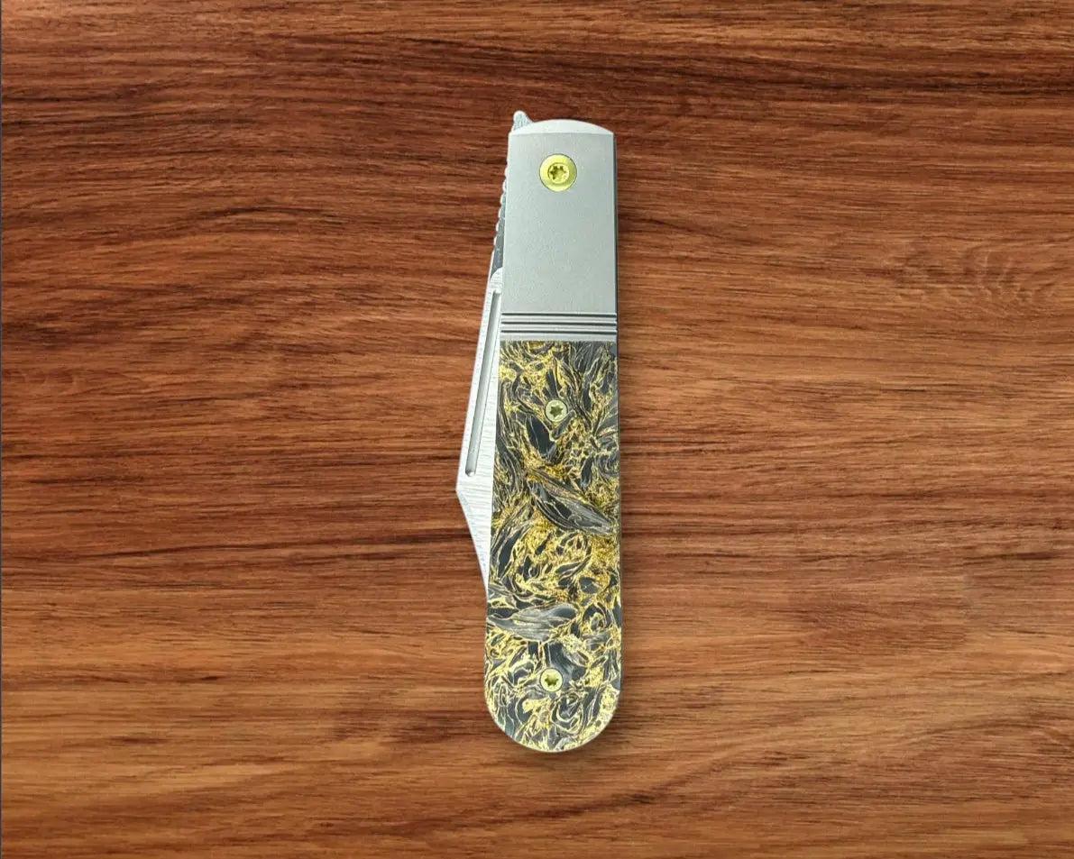 Jack Wolf Knives-Jack Wolf Knives - PRIMO JACK - FAT CARBON DARK MATTER GOLD-4-Urban Cutlery