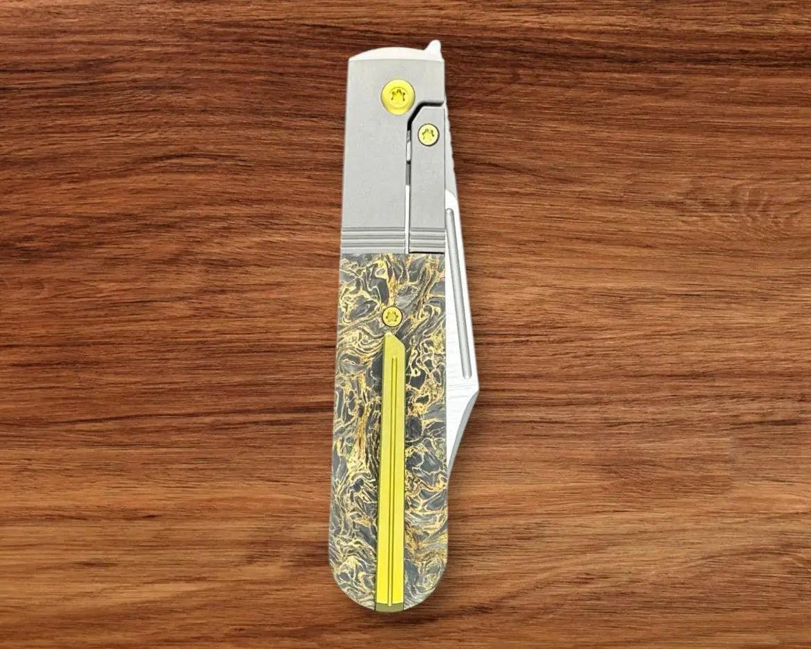 Jack Wolf Knives-Jack Wolf Knives - PRIMO JACK - FAT CARBON DARK MATTER GOLD-5-Urban Cutlery