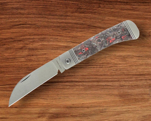 Jack Wolf Knives-Jack Wolf Knives - VENOM JACK - FAT CARBON DARK MATTER RED BLAST & TUMBLE - w/ FREE Tumbler-1-Urban Cutlery