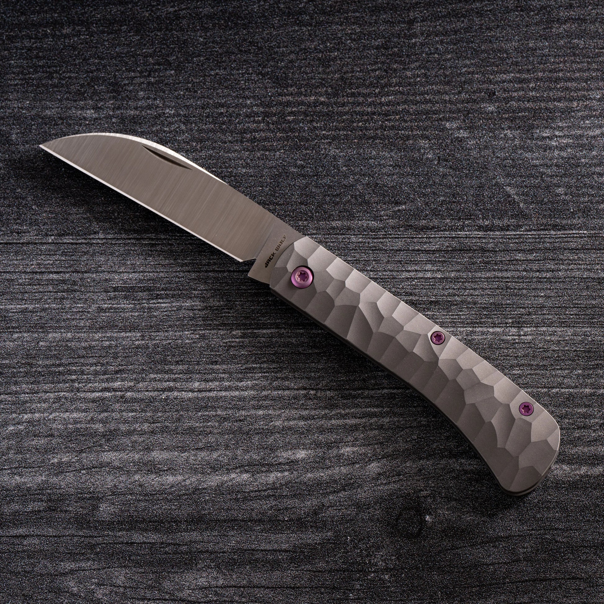 Jack Wolf Knives-Jack Wolf Knives - VENOM JACK- TITANIUM ROCK PATTERN-7-Urban Cutlery