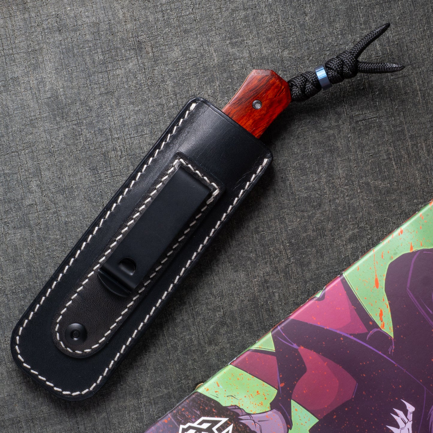 Jack Wolf Knives-Jack Wolf Knives - Vampire FIXedc - ROSEWOOD - w/ FREE Flask-2-Urban Cutlery