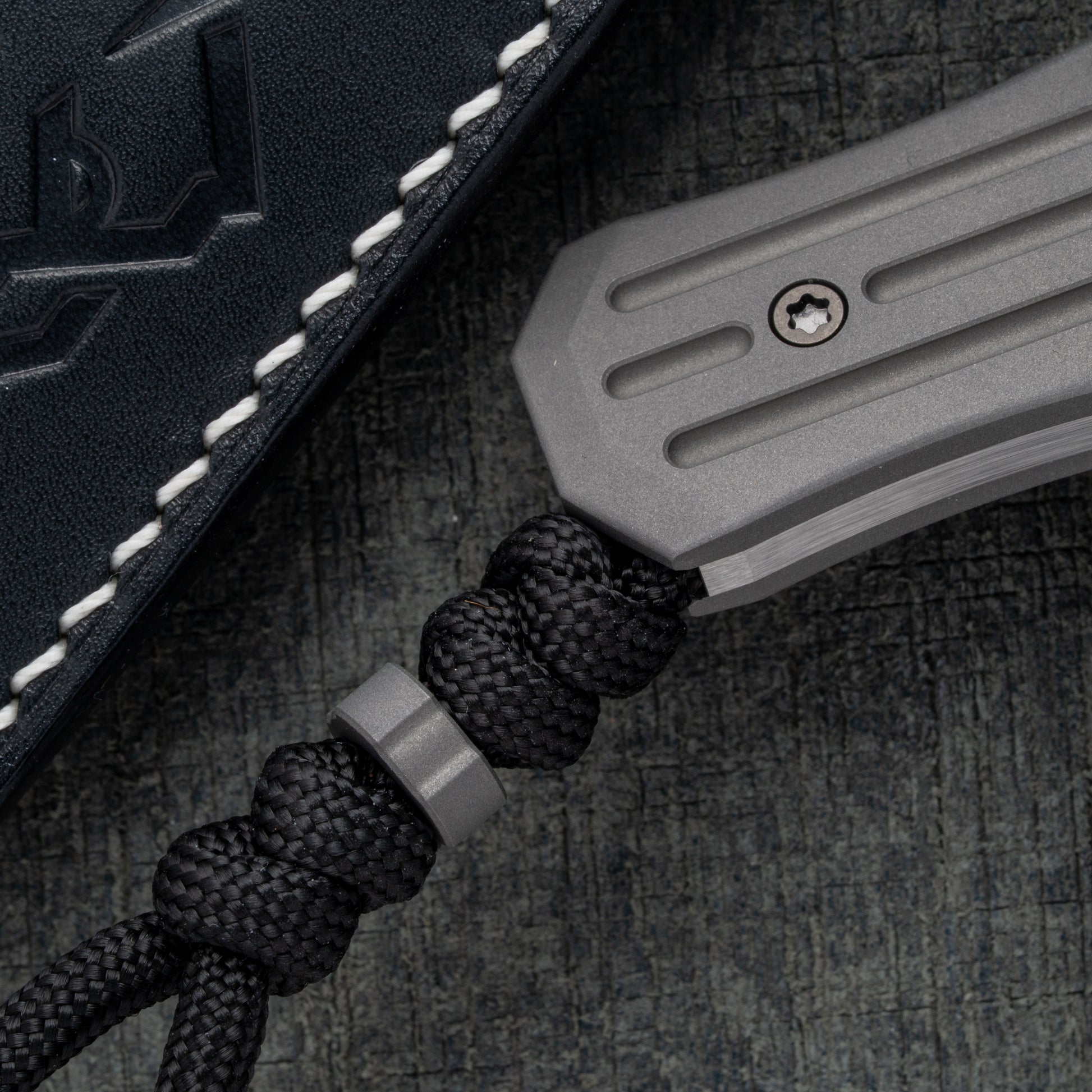 Jack Wolf Knives-Jack Wolf Knives - Vampire FIXedc - TITANIUM FLUTED - w/ FREE Flask-3-Urban Cutlery