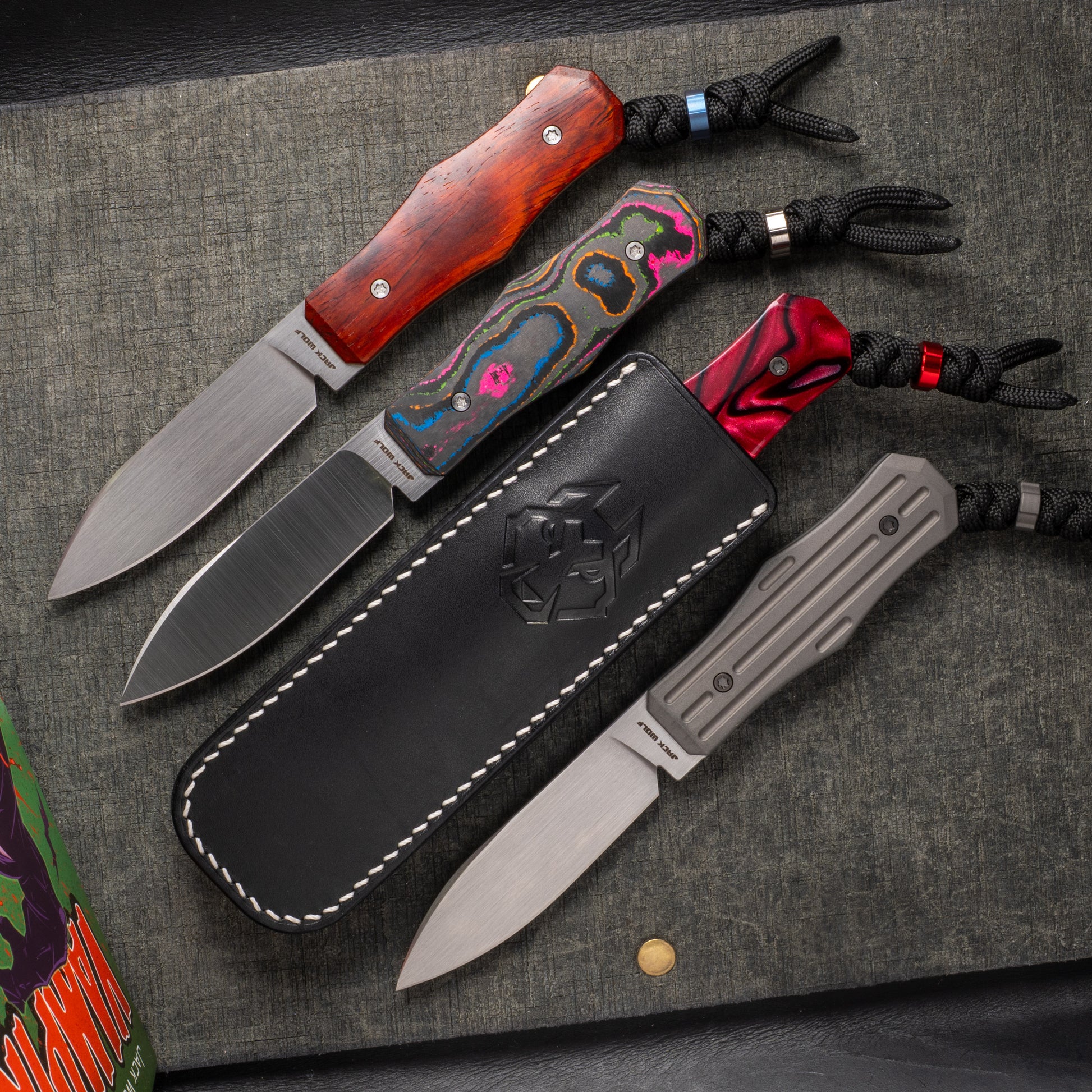 Jack Wolf Knives-Jack Wolf Knives - Vampire FIXedc - w/ FREE Flask-12-Urban Cutlery
